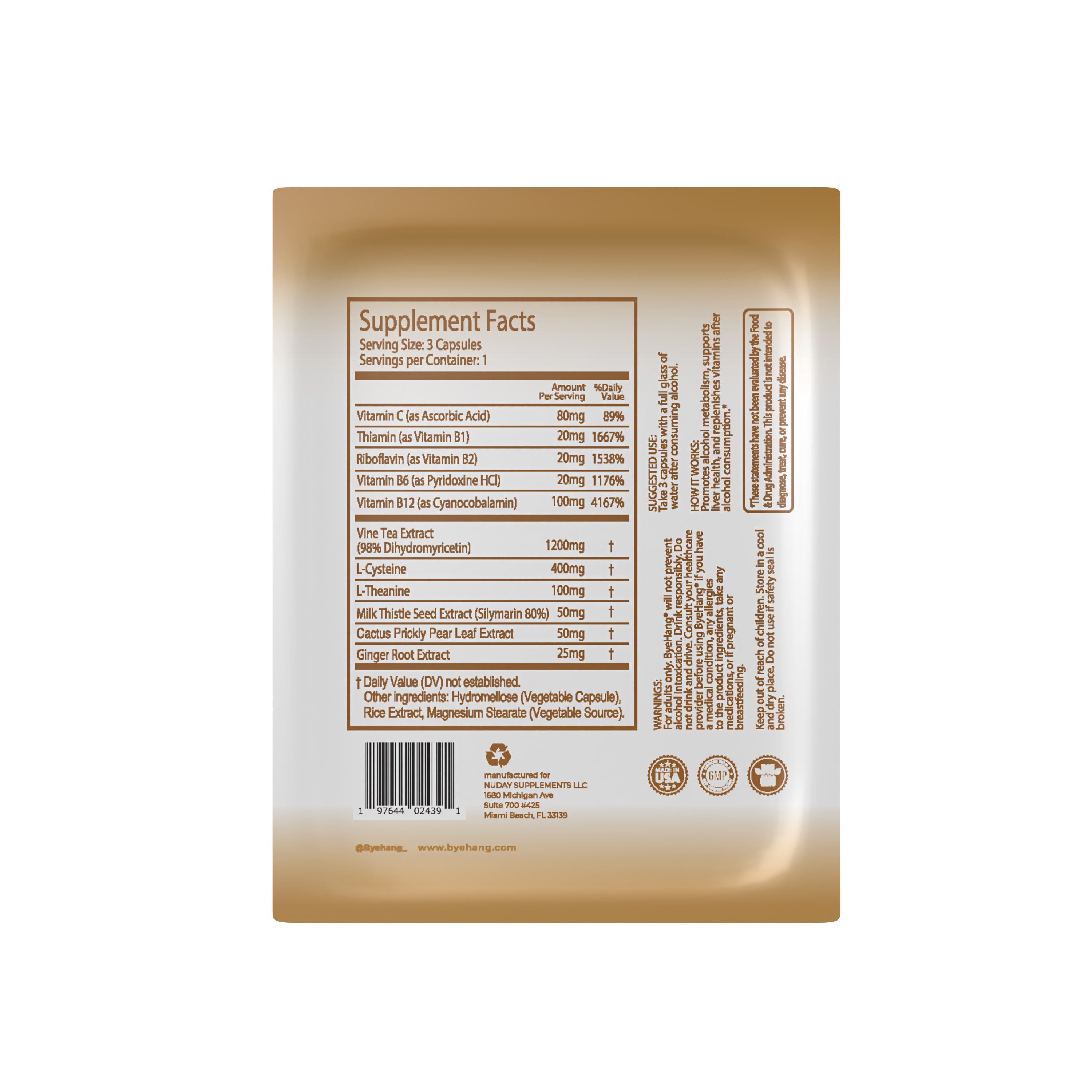 ByeHang Single Dose Sachet (#3 Sachets)